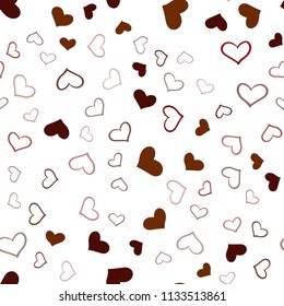 Dark Red vector seamless layout with sweet hearts. Illustration with hearts in love concept for valentine's day. Template for Valentine's greeting postcards.