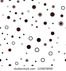 Dark Red vector seamless layout with circle shapes. Abstract illustration with colored bubbles in nature style. Pattern for trendy fabric, wallpapers.