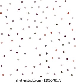 Dark Red vector seamless layout with circle shapes. Glitter abstract illustration with blurred drops of rain. Pattern can be used as texture of water, rain drops.