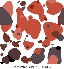 Dark Red vector seamless layout with circle shapes. Abstract illustration with colored bubbles in nature style. Pattern for trendy fabric, wallpapers.