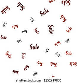 Dark Red vector seamless layout with discount words. Colored words of sales with gradient on white background. Backdrop for mega promotions, discounts.
