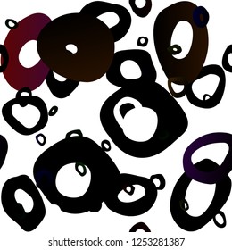 Dark Red vector seamless layout with circle spots. Abstract illustration with colored bubbles in nature style. Design for textile, fabric, wallpapers.