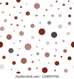 Dark Red vector seamless layout with circle shapes. Glitter abstract illustration with blurred drops of rain. Pattern for design of window blinds, curtains.