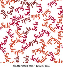 Dark Red vector seamless layout with discount of 70, 90%. Shining colorful illustration with isolated selling prices. Pattern for ads, posters, banners of sales.