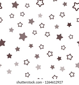 Dark Red vector seamless layout with bright stars. Shining colored illustration with stars. Design for textile, fabric, wallpapers.