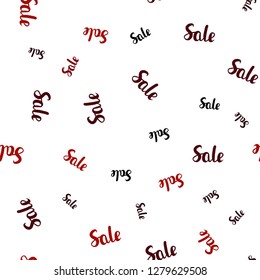 Dark Red vector seamless layout with discount words. Shining colorful illustration with isolated selling prices. Design for business ads, commercials.