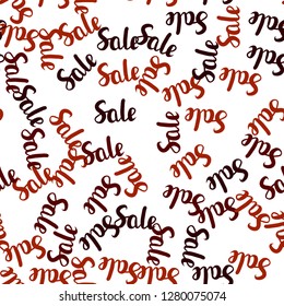 Dark Red vector seamless layout with discount of 70, 90%. Colorful set of  percentage signs in simple style. Backdrop for super sales on Black Friday.