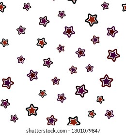 Dark Red vector seamless layout with bright stars. Modern geometrical abstract illustration with stars. Texture for window blinds, curtains.