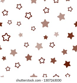 Dark Red vector seamless layout with bright stars. Shining colored illustration with stars. Design for textile, fabric, wallpapers.