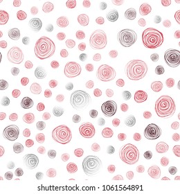 Dark Red vector seamless natural abstract design. New colorful illustration in doodle style with flowers. Hand painted design for web, wrapping, wallpaper.