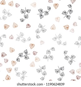 Dark Red vector seamless natural pattern with leaves. Modern geometrical abstract illustration with leaves. Design for textile, fabric, wallpapers.