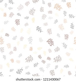 Dark Red vector seamless natural pattern with leaves, branches. Glitter abstract illustration with leaves and branches. Template for business cards, websites.