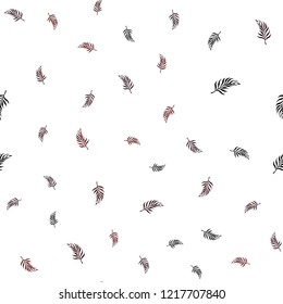 Dark Red vector seamless natural backdrop with leaves. An elegant bright illustration with leaves in Natural style. Pattern for trendy fabric, wallpapers.