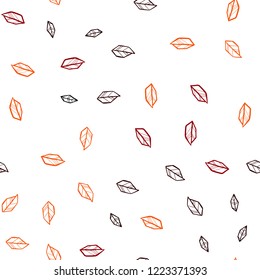 Dark Red vector seamless natural artwork with leaves. Modern geometrical abstract illustration with leaves. Template for business cards, websites.