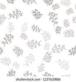 Dark Red vector seamless natural background with branches. Brand new colored illustration with leaves and branches. Design for textile, fabric, wallpapers.