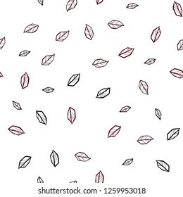 Dark Red vector seamless natural pattern with leaves. Modern geometrical abstract illustration with leaves. Pattern for design of fabric, wallpapers.