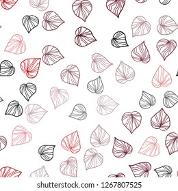 Dark Red vector seamless natural artwork with leaves. leaves on elegant natural pattern with gradient. Design for textile, fabric, wallpapers.