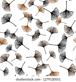 Dark Red vector seamless natural artwork with leaves. New colorful illustration in doodle style with leaves. Template for business cards, websites.