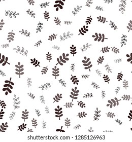 Dark Red vector seamless natural pattern with leaves, branches. Creative illustration in blurred style with leaves, branches. Texture for window blinds, curtains.