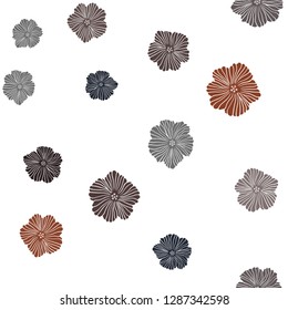 Dark Red vector seamless natural artwork with flowers. Brand new colored illustration with flowers. Texture for window blinds, curtains.