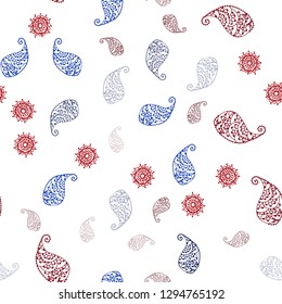 Dark Red vector seamless natural backdrop with leaves and flowers. An elegant bright illustration with leaves and flowers. Pattern for trendy fabric, wallpapers.