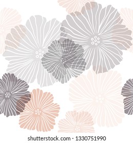 Dark Red vector seamless natural pattern with flowers. Brand new colored illustration with flowers. Pattern for trendy fabric, wallpapers.