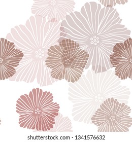 Dark Red vector seamless natural pattern with flowers. Brand new colored illustration with flowers. Pattern for trendy fabric, wallpapers.