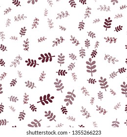 Dark Red vector seamless natural background with leaves, branches. An elegant bright illustration with leaves and branches. Design for wallpaper, fabric makers.