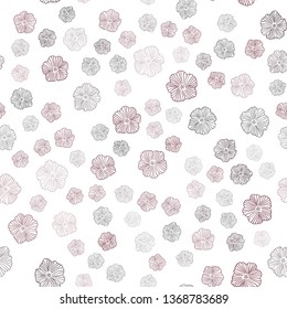 Dark Red vector seamless natural background with flowers. Creative illustration in blurred style with flowers. Template for business cards, websites.