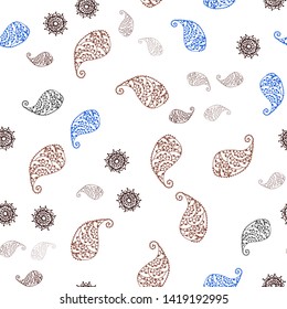Dark Red vector seamless natural background with leaves and flowers. Creative illustration in blurred style with leaves, flowers. Pattern for trendy fabric, wallpapers.