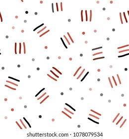 Dark Red vector seamless pattern with abstract lines. Trendy seamless illustration with abstract lines. Pattern for design of window blinds, curtains.