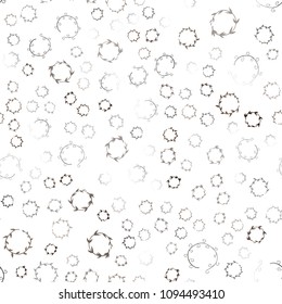 Dark Red vector seamless pattern with spheres. Abstract illustration with colored bubbles in nature style. Pattern can be used for ads, leaflets.