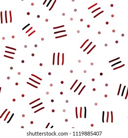 Dark Red vector seamless pattern with abstract lines. Trendy seamless illustration with abstract lines. Pattern for design of fabric, wallpapers.