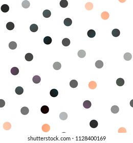 Dark Red vector seamless pattern with spheres. Illustration with set of shining colorful abstract circles. The pattern can be used for aqua ad, booklets.