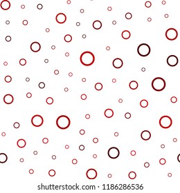 Dark Red vector seamless pattern with spheres. Beautiful colored illustration with blurred circles in nature style. Pattern can be used for beautiful websites.