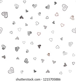 Dark Red vector seamless pattern with colorful hearts. Illustration with hearts in love concept for valentine's day. Design for ad, poster, banner of Valentine Day.