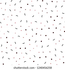 Dark Red vector seamless pattern with spheres, triangles. Modern abstract colorful illustration with spheres and lines. Pattern for design of window blinds, curtains.