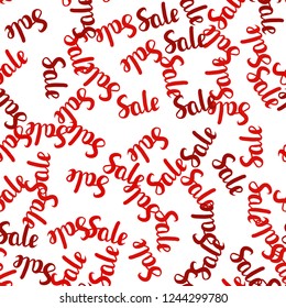 Dark Red vector seamless pattern with 70, 90 percentage signs. Colorful set of  percentage signs in simple style. Pattern for ads, posters, banners of sales.