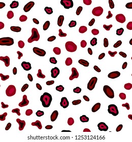 Dark Red vector seamless pattern with spheres. Illustration with set of shining colorful abstract circles. Trendy design for wallpaper, fabric makers.