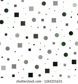 Dark Red vector seamless pattern with spheres, squares. Abstract backdrop with colorful circles, rectangles. Trendy design for wallpaper, fabric makers.