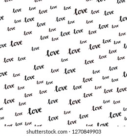 Dark Red vector seamless pattern with phrase LOVE YOU. Illustration with phrase LOVE YOU for valentine's day. Pattern for trendy fabric, wallpapers.