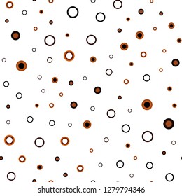 Dark Red vector seamless pattern with spheres. Blurred decorative design in abstract style with bubbles. Pattern for design of fabric, wallpapers.