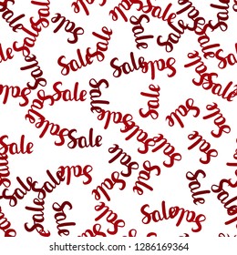 Dark Red vector seamless pattern with 70, 90 percentage signs. Gradient illustration with discount signs on white backdrop. Backdrop for mega promotions, discounts.