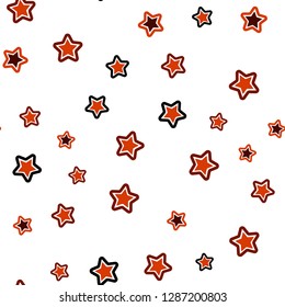 Dark Red vector seamless pattern with christmas stars. Decorative shining illustration with stars on abstract template. Template for business cards, websites.