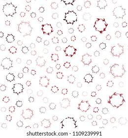 Dark Red vector seamless template with circles. Modern abstract illustration with colorful water drops. Completely new template for your brand book.