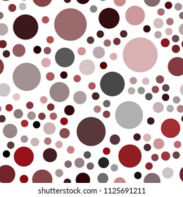 Dark Red vector seamless template with circles. Blurred bubbles on abstract background with colorful gradient. Pattern can be used for beautiful websites.