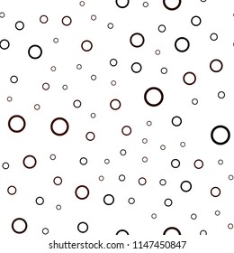 Dark Red vector seamless template with circles. Abstract illustration with colored bubbles in nature style. Pattern can be used as texture of wallpapers.