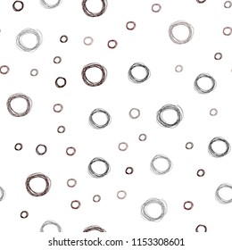 Dark Red vector seamless template with circles. Abstract illustration with colored bubbles in nature style. Beautiful design for your business advert.