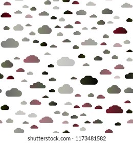 Dark Red vector seamless template with sky, clouds. Beautiful illustration with colorful sky, clouds. Template for business cards, websites.