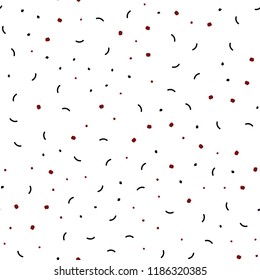 Dark Red vector seamless template with circles, triangles. Glitter abstract illustration with connection of triangle structure. Design for textile, fabric, wallpapers.